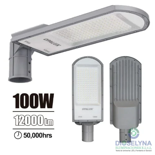 LUMINARIA DE ALUMBRADO PÚBLICO LED 100W IP66 3000K  OP-SL316-100WW OPALUX - DIOSELYNA ILUMINACIONES