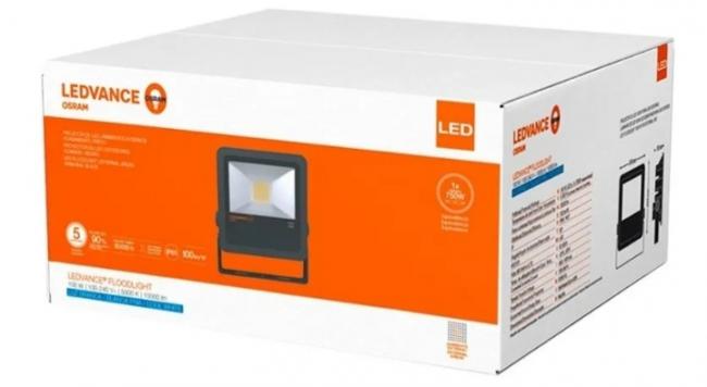 REFLECTOR LED NEGRO 100W 100-240V 5000K IP65 FLOODLIGHT LEDVANCE OSRAM