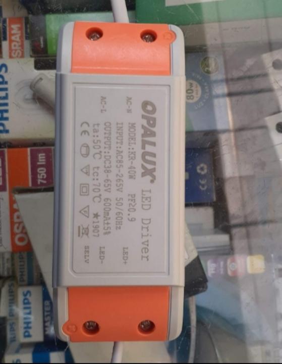 DRIVER PARA PANEL LED OP-120X30 OP-60X60 DE  40W INPUT: 85-265V 50/60Hz OPALUX