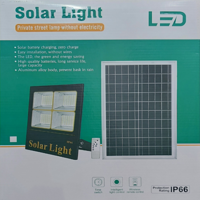 REFLECTOR LED CON PANEL SOLAR 100W IP66 6500K EVERLEO