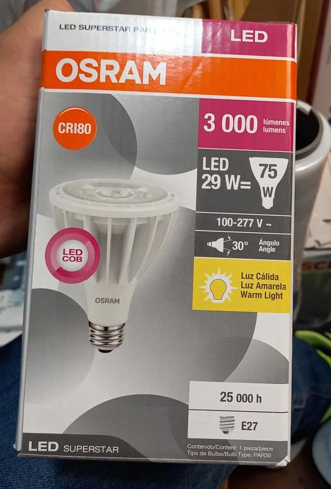 LAMPARA LED PAR30 29W 3,000 LM 3000K 100-277V OSRAM