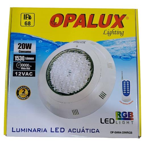 LUMINARIA LED ACUATICA OP-SW04-20WRGB IP68 12VAC OPALUX