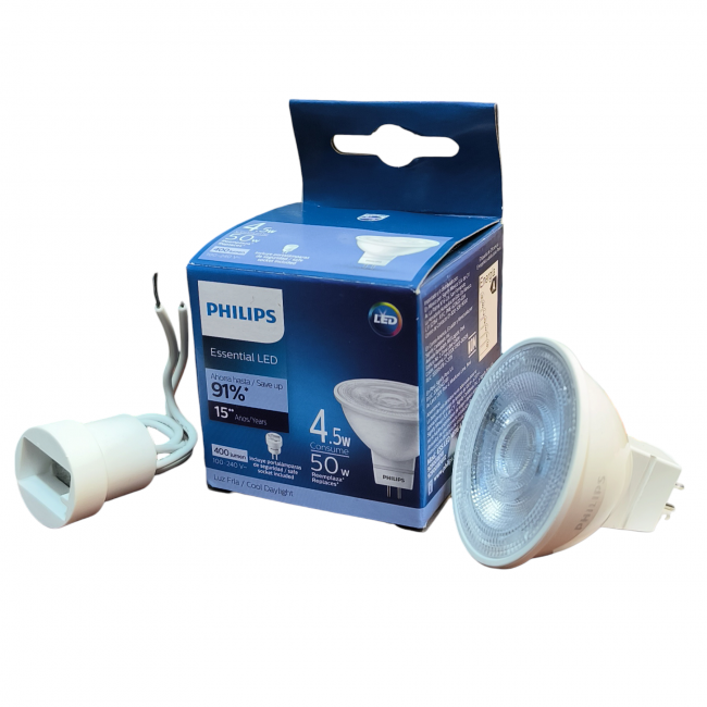 FOCO DICROICO LED MR16 4.5W 6500K 100-240V PHILIPS